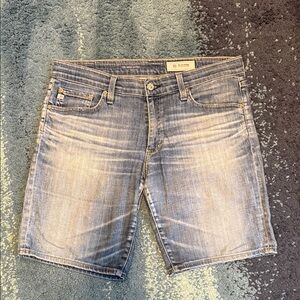 AG Adriano Goldschmied Faded Blue Jean Shorts